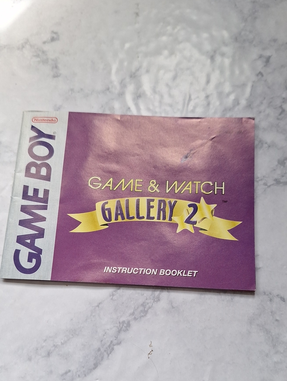 Nintendo Purple & Gold Game Boy Gallery 2 Instruction Booklet
